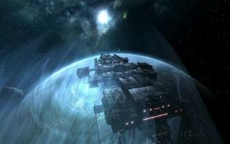 Spacecraft In The Starlight Wallpaper