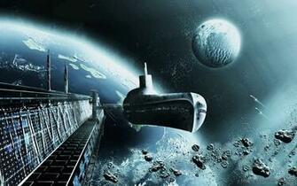 Orbital Spaceship Background Wallpaper Windows