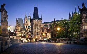 Wallpaper Prague Charles Bridge A Beautiful