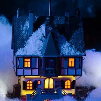 Christmas House iPad Air Wallpaper iPhone