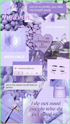 iPhone Wallpaper Aesthetic Purple Collage