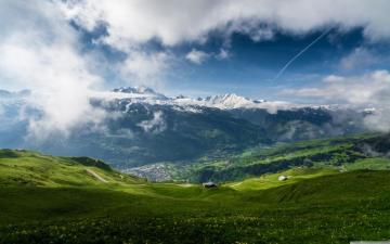 Spring Mountain Landscape 4k HD Desktop Wallpaper