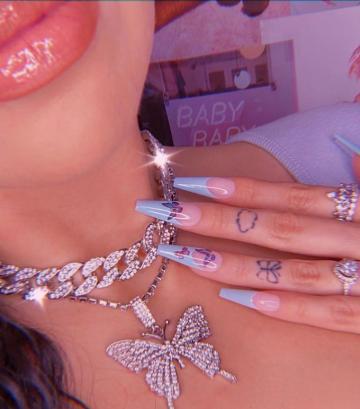 Purple Baddie Aesthetic Nails Nail Art Uploaded By Roula