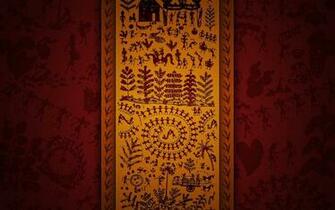 Traditional Ornaments Red Background Wallpaper And