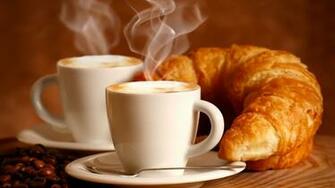 Wallpaper Croissant Drink Couples