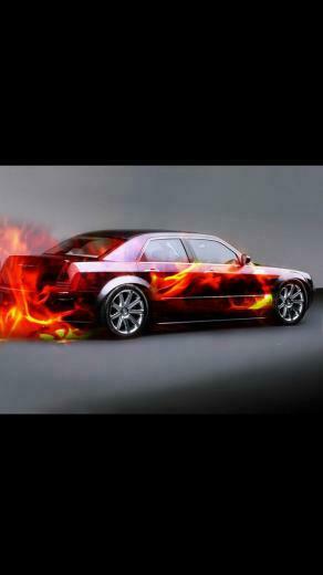 Muscle Car Flames HD Wallpaper iPhone Plus Wallpapermobile Net