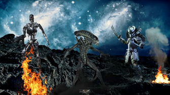 Alien Vs Predator Terminator Hot Toys Full HD Wallpaper Dc