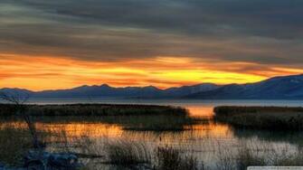 Fall Evening Utah Lake Wallpaper