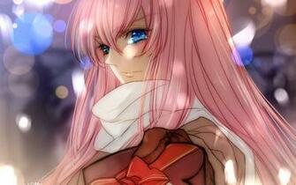 Anime Girl Cool Pink Hair Art Beautiful Eyes Bokeh HD Wallpaper