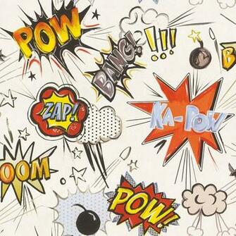 Ka Pow Boom Zap Quality Wallpaper Vinyl Finish Easy To Hang