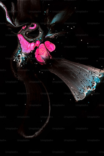 A Painting Of Woman S Face With Pink Flowers On It Photo Oled