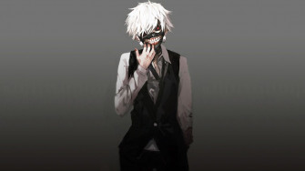 Kaneki Ken Tokyo Ghoul White Hair Anime Wallpaper
