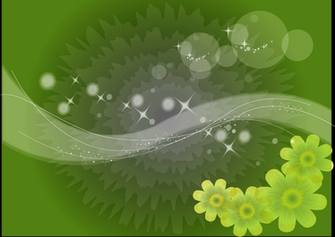 Green Flowers Background Ii By Gwebstock