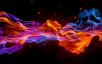 Fire Water Smoke Wallpaper Stock Photos