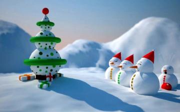 3d Christmas Desktop Wallpaper Deer