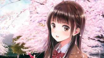 Anime Cute School Girl 4k HD Wallpaper Image