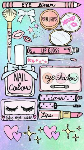 Cartoon Cute Makeup Wallpaper Favim Jpg