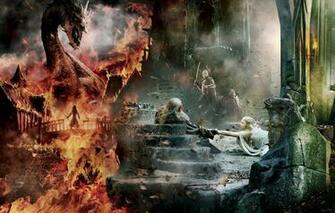 Wallpaper Dragon Fire Gandalf Ian Mckellen Benedict