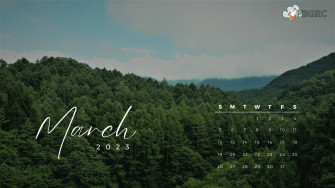 Cute March Calendar Floral Wallpaper HD