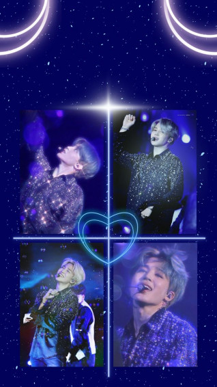 Jimin Serendipity Blue Purple Wallpaper Bts