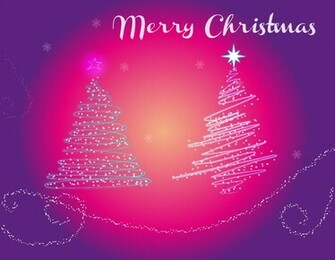 Pink Christmas Tree Wallpaper