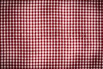 Red And White Gingham Checkered Tablecloth Background With