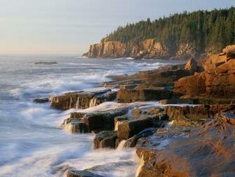 Cliff Acadia National Park Maine Wallpaper HD