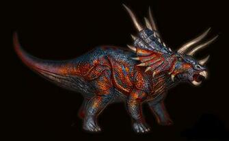 Wallpaper Triceratops Dinosaurs Horns Animals Ancient Black