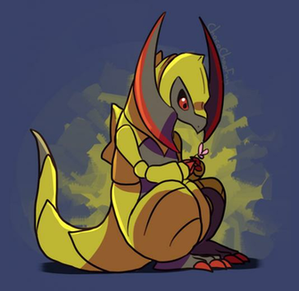 Haxorus Wallpaper Finds A Flower By