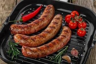 Wallpaper Sausage Tomatoes Garlic Food Pepper Meat Products