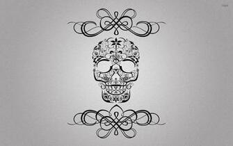 Artistic Skull Wallpaper Vector