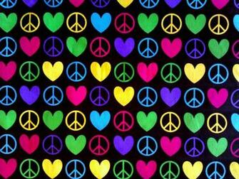 Galleries Related Peace Signs And Hearts Wallpaper Rainbow