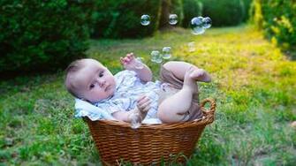 Cute Babies HD Wallpaper Led Down Basket