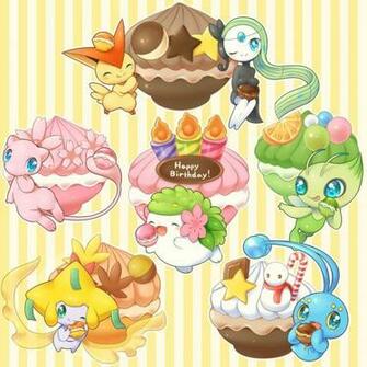 Pok Mon Pixiv Mew Jirachi Manaphy Shaymin Celebi Cute