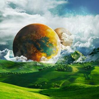 Fantasy Planet iPad Wallpaper Retina