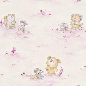 Rasch Pink Teddy Bear Childrens Wallpaper