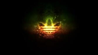 Wallpaper Adidas Neon Lights Logo