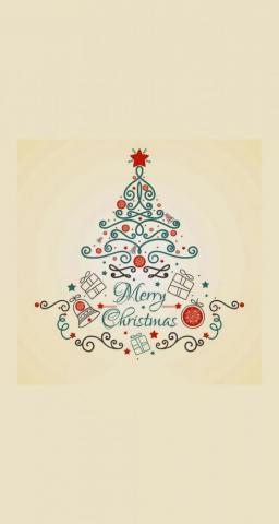 Christmas Cute Tree Wallpaper