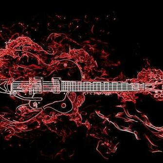 Neon Guitar Wallpaper