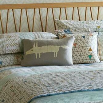 Mr Fox Knitted Cushion By Scion Silver Wallpaper Direct