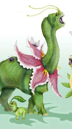 Art Artwork Venonat Chikorita Meganium Bayleef Venomoth