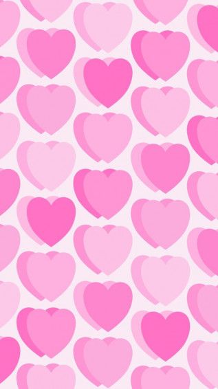 Pastel Pink Hearts Wallpaper