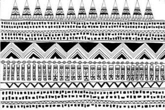 Aztec Tribal Black And White Art Print By Bananarama Society6