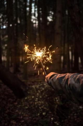 Amoled Fireworks Wallpaper
