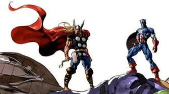 Comics Thor Captain America Marvel Wallpaper Background
