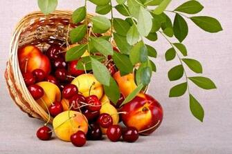 Nectarines Basket Cherry Stock Photos Image HD Wallpaper