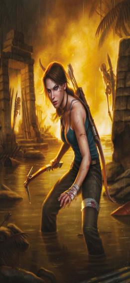 iPhone X Rise Of The Tomb Raider Background Wallpaper