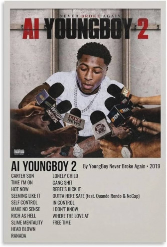 Amazon Xiaomb Ai Youngboy Album Cover Poster For Bedroom