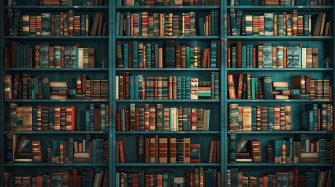 Library Bookshelf Abundance Wallpaper
