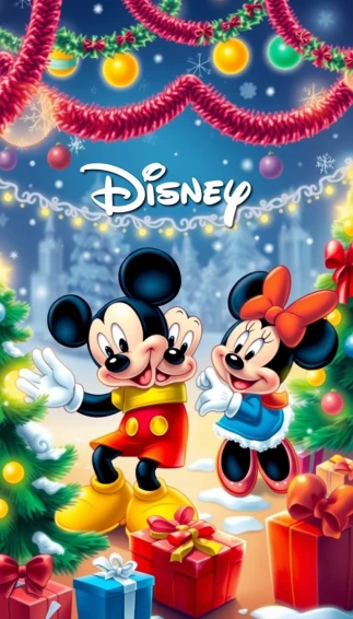Disney Christmas Phone Wallpaper